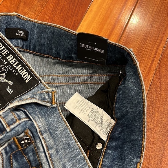 ⭐️ New True Religion Rocco Flap Relaxed Skinny Jeans Size 30/35 Long - Picture 3 of 10